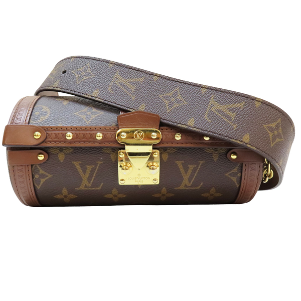 【二手名牌BRAND OFF】LOUIS VUITTON 路易威登 棕色 原花 PVC塗層帆布 Papillon Trunk 單肩包 M57835