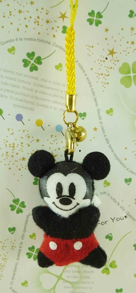 【震撼精品百貨】Micky Mouse_米奇/米妮 ~絨毛鈴鐺吊飾-米奇