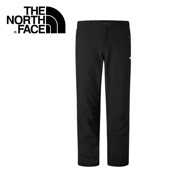 【The North Face 美國 男款 防潑保暖長褲《黑》】CNK4/防風/抓絨/寬鬆褲管