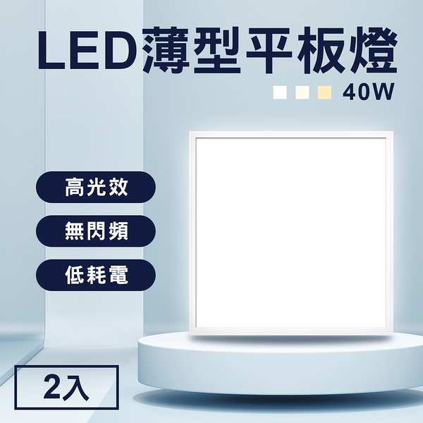 thelife嚴選 省電led薄型40w導光板60x60cm 2入(面板燈/輕鋼架燈/天花板燈/平板燈/cns認證)(sc0043s)