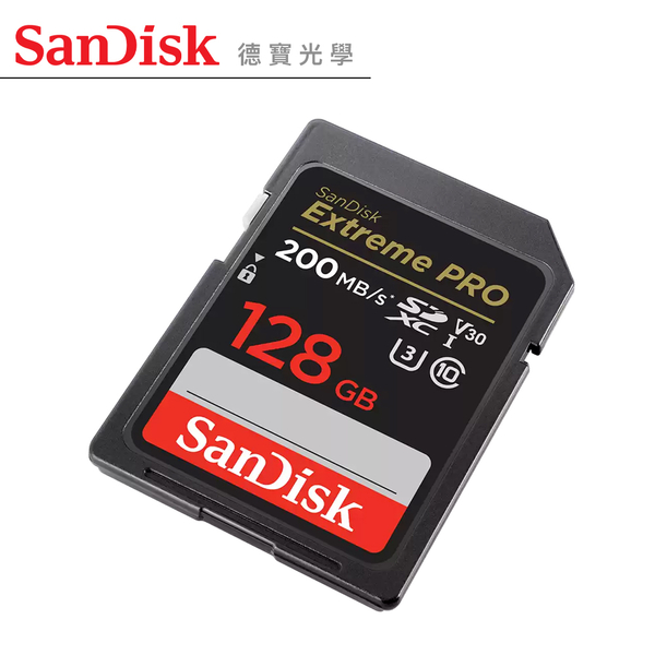 SanDisk Extreme Pro SD SDXC 128GB 200mb 128G 高速記憶卡 總代理公司貨 終身保固 德寶光學 product thumbnail 2