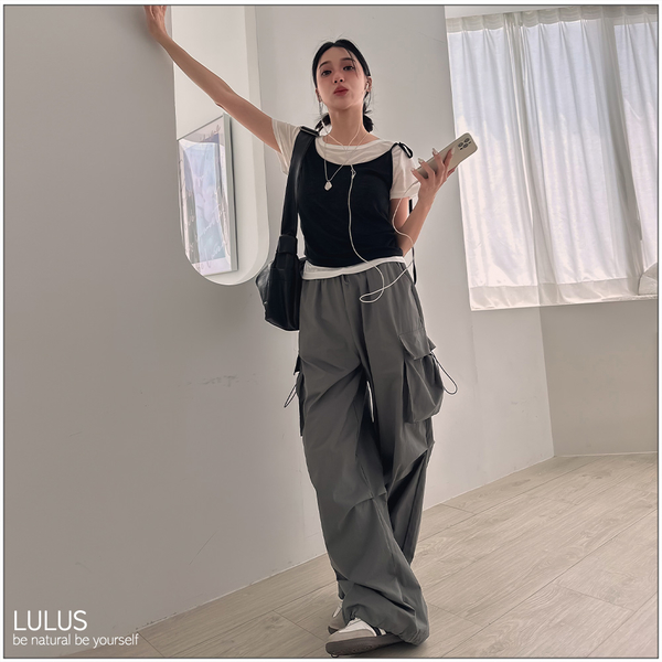 LULUS/兩件式造型肩帶背心+軟彈上衣３色【A01240272】 product thumbnail 3