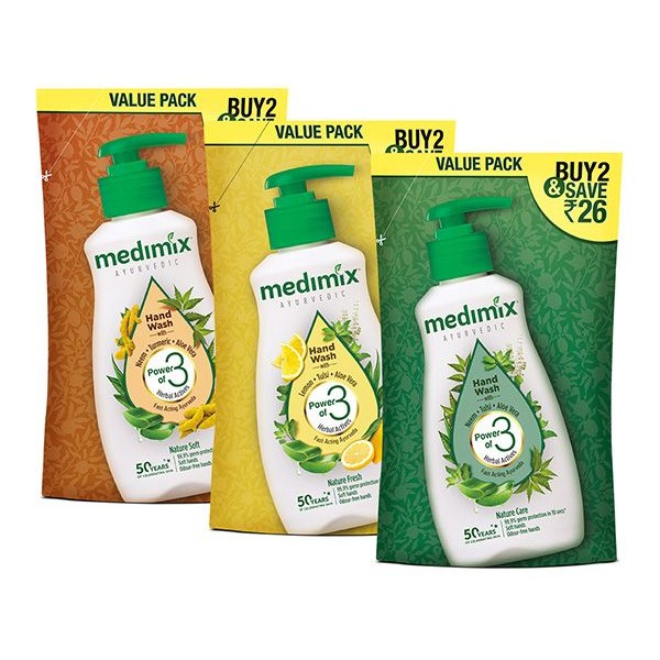 印度MEDIMIX 抗菌洗手乳(補充包)175ml 款式可選【小三美日】