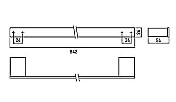 【麗室衛浴】德國EMCO頂尖浴室配件 LOFT系列 單桿毛巾桿 消光黑 0560.133.80