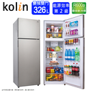 Kolin歌林 326公升二級能效變頻雙門冰箱 KR-233V03~含拆箱定位(預購)