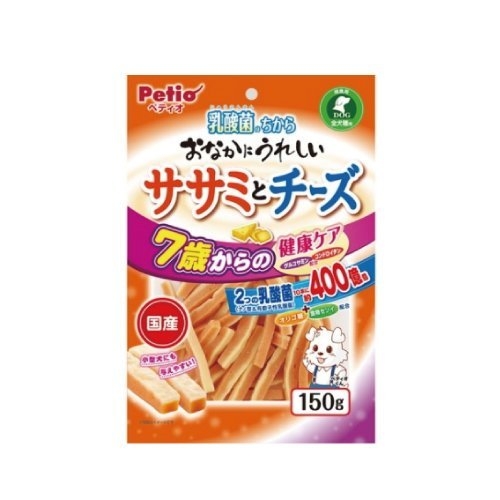 『寵喵樂旗艦店』日本PETIO 低脂起司雞柳條7歲 150g/包 好吃零食、獎勵用 product thumbnail 2