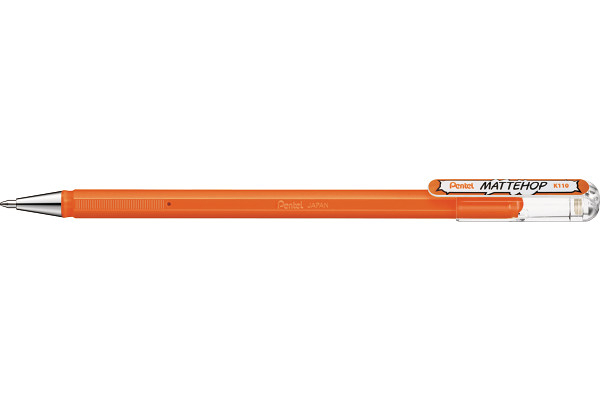 Pentel 飛龍 K110-V 1.0 高彩中性筆-橘