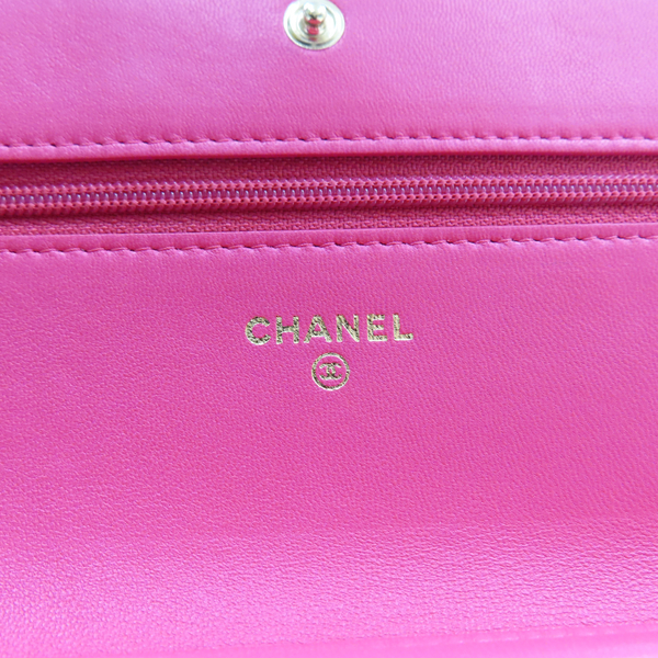 【二手名牌BRAND OFF】CHANEL 香奈兒 粉色 羊皮 菱格紋 CHANEL BOY WOC 肩背 錢包 A80287 product thumbnail 7