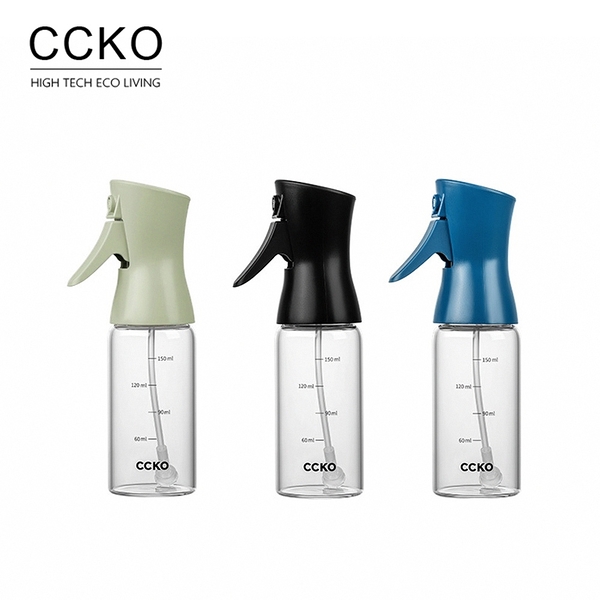 【CCKO】耐熱玻璃噴瓶 150ml 按壓式 噴霧瓶 噴油瓶 噴油壺 氣炸鍋噴油瓶 調味油瓶 分裝瓶 3色任選