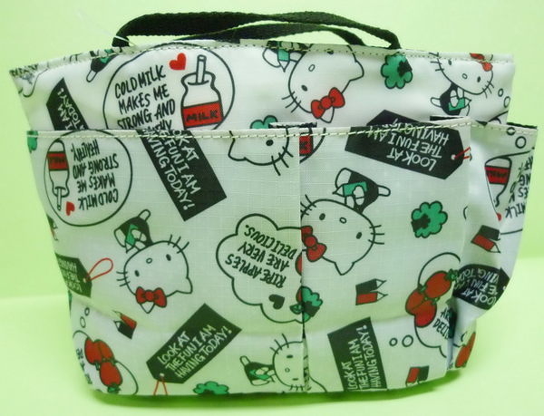 【震撼精品百貨】Hello Kitty 凱蒂貓~KITTY小手提袋分類包『黑白塗鴉』