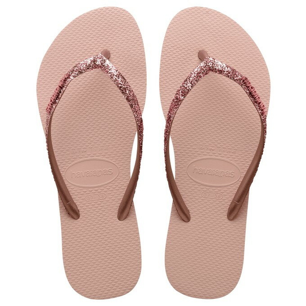 havaianas 哈瓦士 巴西人字拖 女款 Slim Glitter II 金蔥粉 拖鞋 夾腳拖【南風百貨】