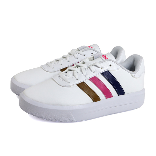 adidas COURT PLATFORM 運動鞋 白/三色條紋 女鞋 HP9429 no051