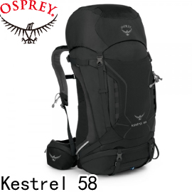 【OSPREY 美國 Kestrel 58《蒼灰黑M/L》男款 登山背包】Kestrel 58/登山包/登山/健行/自助旅行