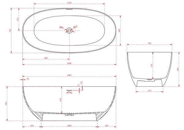 【麗室衛浴】BATHTUB WORLD H-604 流線造形人造石獨立缸蛋殼系列有160 /150*75*H55CM product thumbnail 4