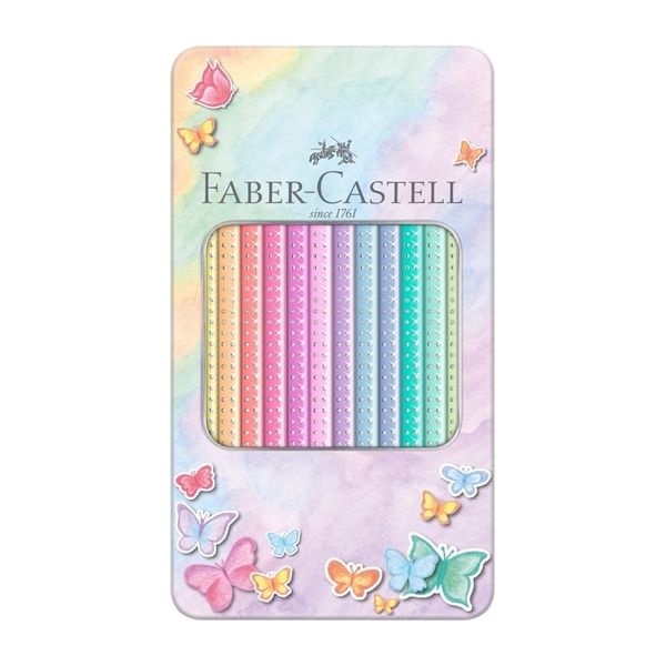 輝柏 Faber- Castell 三角點鑽馬卡龍色鉛筆-12色