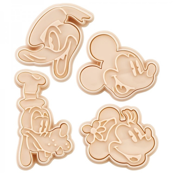 小禮堂 迪士尼 米奇 造型餅乾壓模4入組 (米款) 4973307-549700