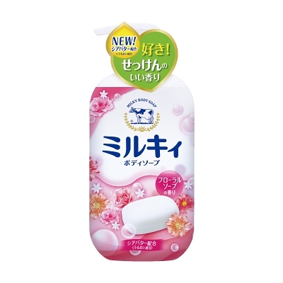 牛乳石鹼 牛乳精華沐浴乳 玫瑰花香550ml