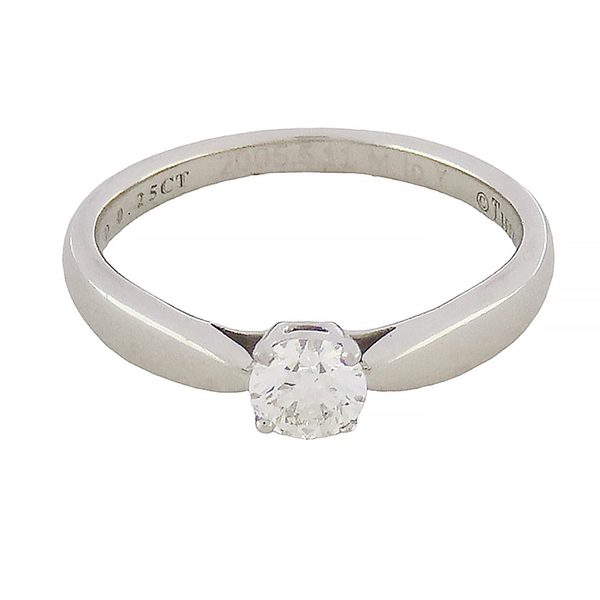 【二手名牌BRAND OFF】Tiffany & Co 蒂芬妮 Tiffany Setting 0.25CT 鑽石 PT950 鉑金戒指 product thumbnail 3