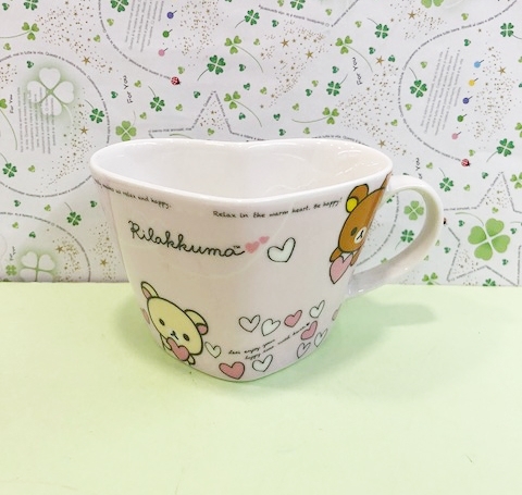 【震撼精品百貨】Rilakkuma San-X 拉拉熊懶懶熊~拉拉熊心型馬克杯-粉色#75220