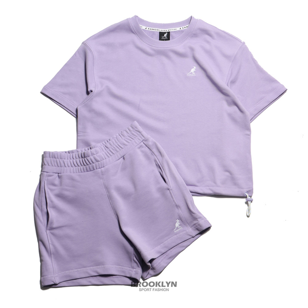 KANGOL 短褲 粉紫色 刺繡小LOGO 鬆緊 另有賣上衣 套裝 運動褲 女 (布魯克林) 6222150191 product thumbnail 2