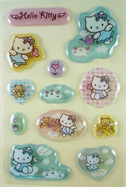 【震撼精品百貨】Hello Kitty 凱蒂貓~KITTY立體貼紙-3D天使澆花