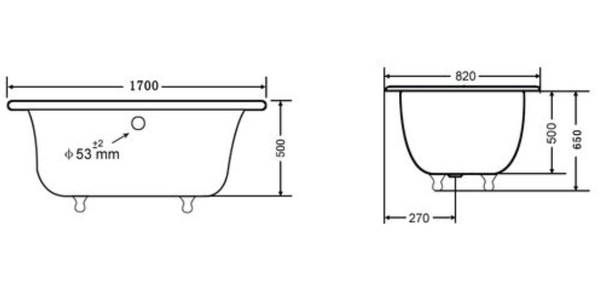 【麗室衛浴】 BATHTUB WORLD H-527 高級古典歐陸風情 紅色高級鑄鐵缸 尺寸1700*820*500mm