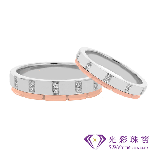 【光彩珠寶】婚戒 18K金結婚戒指 女戒 瑰愛加冕 product thumbnail 3