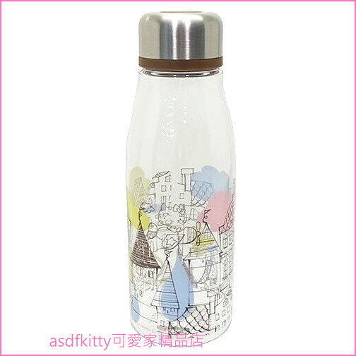 asdfkitty*KITTY房子透明瓶身直飲水壺/隨手瓶-500ML-輕量好攜帶-日本正版商品