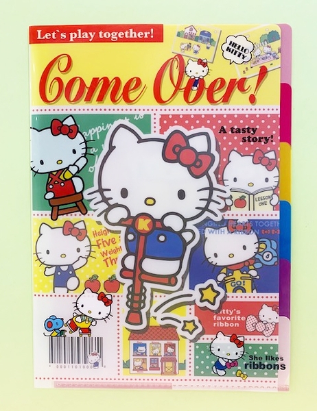 【震撼精品百貨】Hello Kitty 凱蒂貓~三麗鷗 KITTY 日本A4文件夾/資料夾(5P)-漫畫#41740
