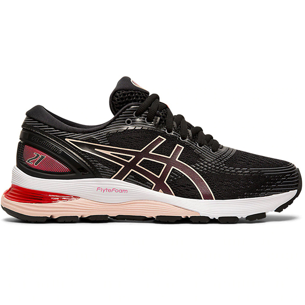 Asics GEL-NIMBUS 21 女鞋 慢跑 訓練 緩震 穩定 黑粉【運動世界】1012A156-002