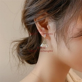 耳飾韓國水晶扇形氣質耳墜網紅時髦超仙顯【聚寶屋】