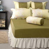 《 60支紗》單人床包枕套二件組【波隆那 - 綠花】-LITA麗塔寢飾-