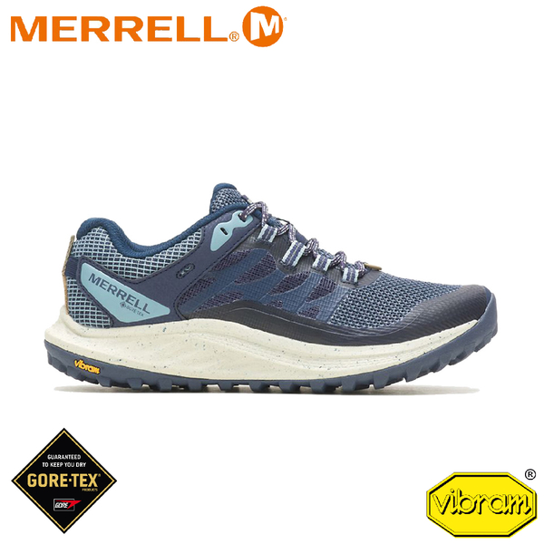 【MERRELL 美國 女 ANTORA 3 GORE-TEX 防水輕量越野健行鞋《深藍》】 ML037342/慢跑鞋/登山鞋