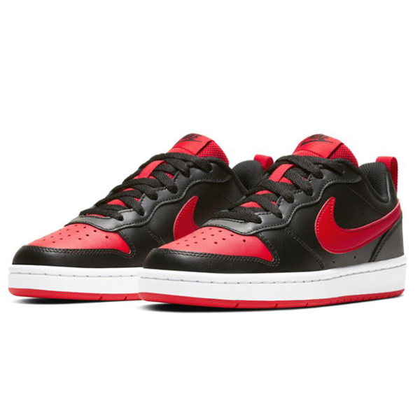 Nike COURT BOROUGH LOW 2 GS 女鞋 大童 休閒 皮革 黑紅【運動世界】BQ5448-007 product thumbnail 4