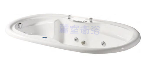 【麗室衛浴】BATHTUB WORLD 壓克力 橢圓造型崁入式浴缸 LS-5811F 180*118*56CM