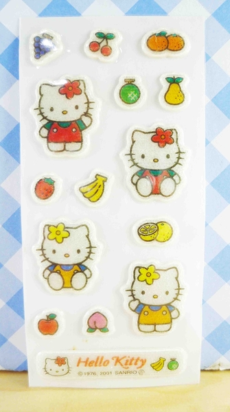 【震撼精品百貨】Hello Kitty 凱蒂貓~KITTY閃亮貼紙-水果