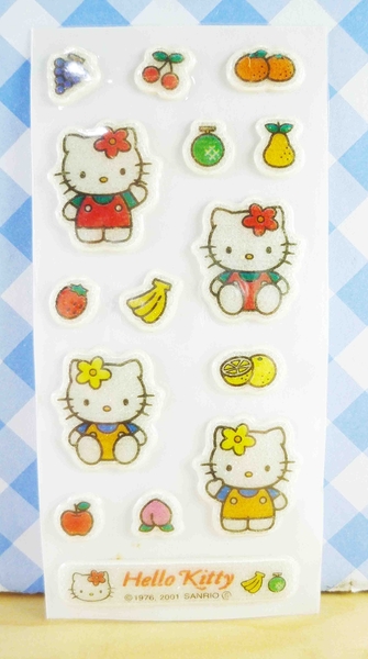 【震撼精品百貨】hello kitty 凱蒂貓~kitty閃亮貼紙-水果