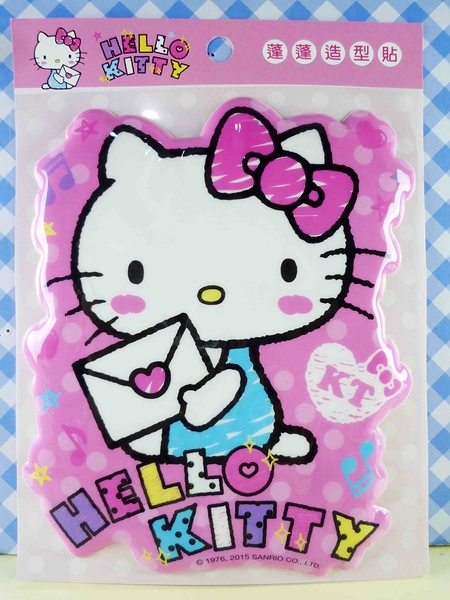 【震撼精品百貨】Hello Kitty 凱蒂貓~KITTY立體海綿貼紙-粉信封