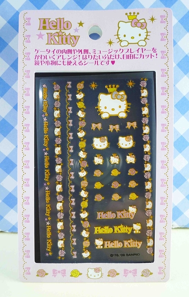 【震撼精品百貨】Hello Kitty 凱蒂貓~KITTY貼紙-手機貼紙-玫瑰皇冠