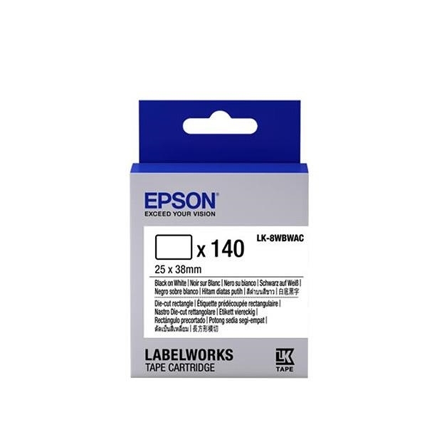 EPSON LK-8WBWAC Die-cut 刀模原廠標籤帶 C53S658403