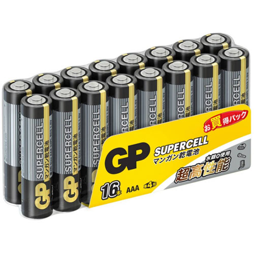 GP 超霸 (黑)超級環保碳鋅電池 4號 16入