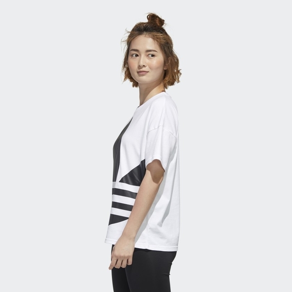 Adidas originals logo tee 女裝 短袖 休閒 運動 棉質 三葉草 白【運動世界】 GJ1009 product thumbnail 3