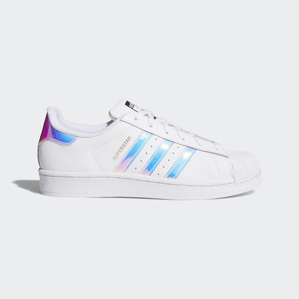 Adidas Originals Superstar J [AQ6278] 大童鞋運動休閒白珍珠反光愛迪 