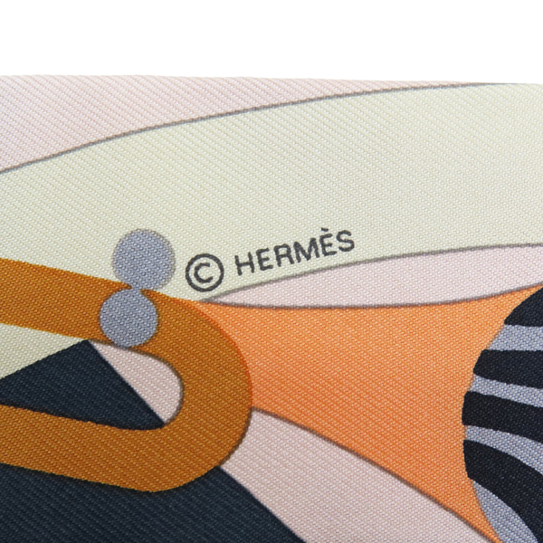 【二手名牌BRAND OFF】HERMES 愛馬仕 粉色 絲質 Twilly 圍巾 product thumbnail 4