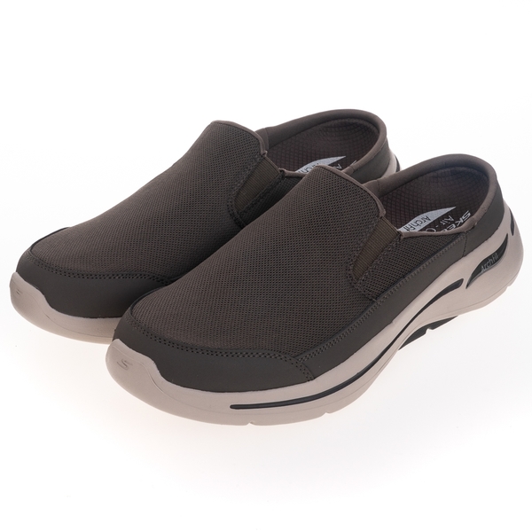 Skechers Go Walk Arch Fit-Leverage 懶人鞋 休閒鞋 男 棕 透氣 支撐 穆勒鞋 216253TPE