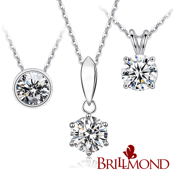 【BRILLMOND JEWELRY】30分精選天然真鑽墜(主石30分 F/SI2 三款選)