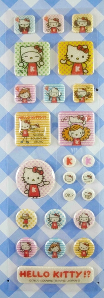 【震撼精品百貨】Hello Kitty 凱蒂貓~KITTY立體貼紙-擬人方