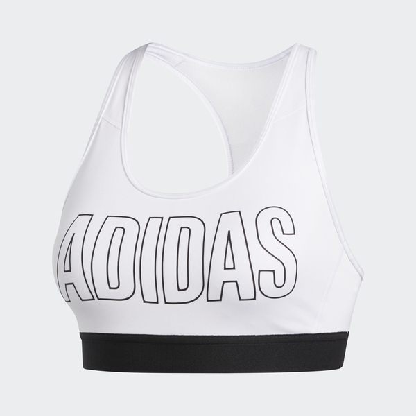 ADIDAS ALPHASKIN 女裝 運動內衣 中度支撐 吸濕 排汗 挖背 拼接 白【運動世界】FU4032