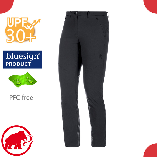 【MAMMUT 長毛象 女 Hiking pants 長褲《黑》】1022-00430/休閒運動褲/彈性透氣/防曬/輕量機能