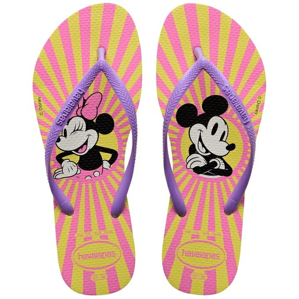 havaianas 哈瓦士 巴西人字拖 女款 Slim disney 放射米奇米妮 涼鞋 夾腳拖 海灘鞋【南風百貨】